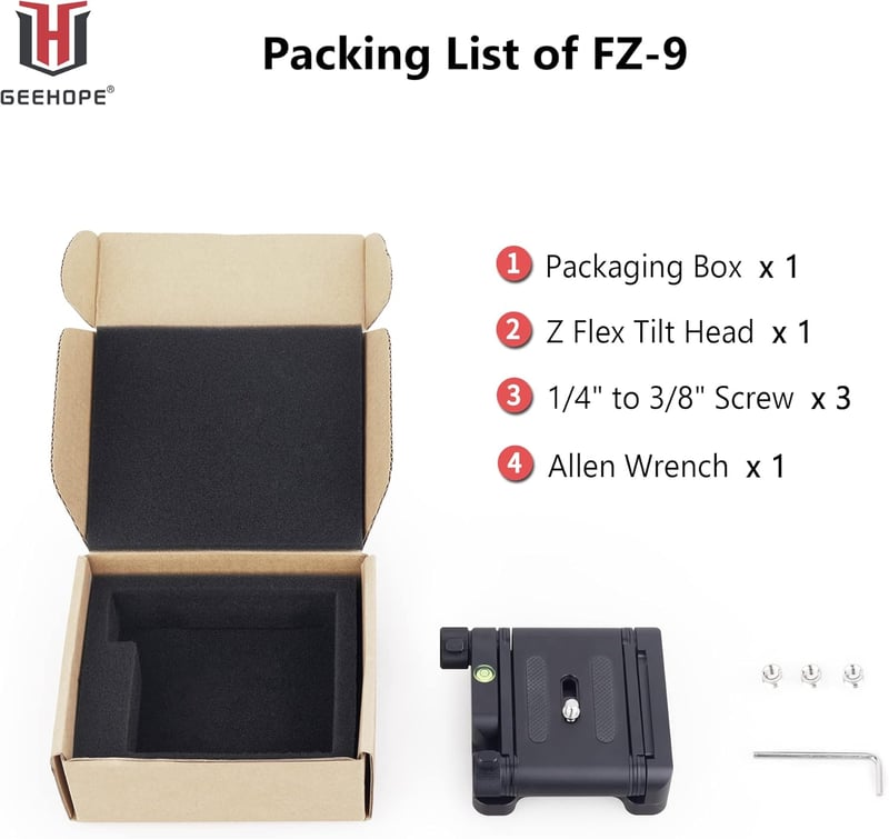 Geehope Z-Flex dönthető állványfej DSLR kamerákhoz és okostelefonokhoz - 5kg teherbírás