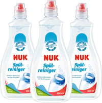 NUK Cumisüveg Mosogatószer 3x 500ml - Illatmentes, pH-semleges Babaüveg Tisztító Folyadék Cumikhoz és Kiegészítőkhöz, 3 db-os Csomag 1