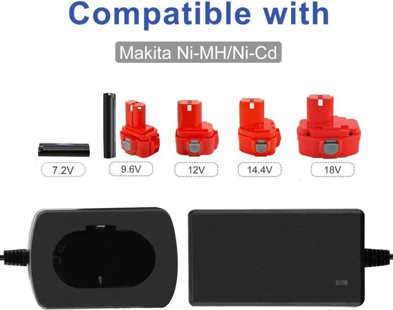 Makita 1.2V-18V akkumulátor töltő, Ni-MH/Ni-Cd kompatibilis - Exmate