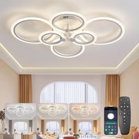 Mennyezeti LED Lámpa 54W Távirányítóval - Kerek, Dimmelhető, 2700K-6500K, 4860 Lumen, Applikációval Vezérelhető 1