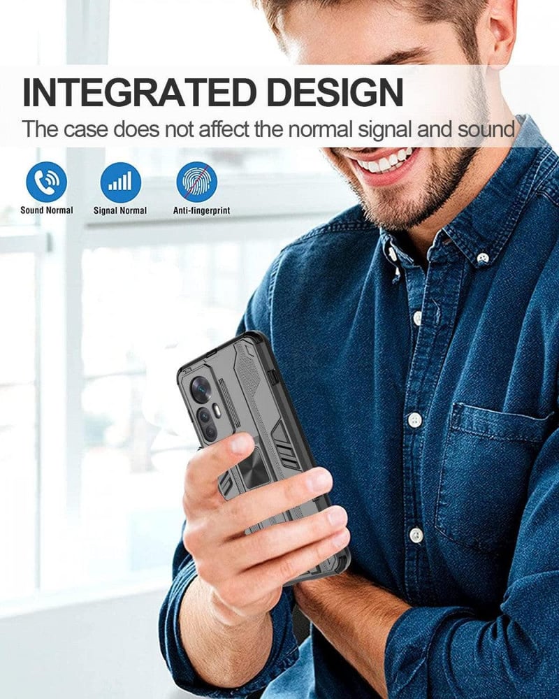 Xiaomi 12T Mágneses Védőtok Állvánnyal - Szürke