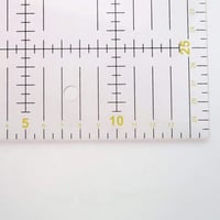BYOU Átlátszó Akril Foltvarró Sablon 30x15 cm, Dupla Színes Rácsozással 7