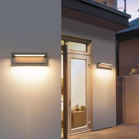 KUKAK 36W LED Kültéri Fali Lámpa, IP65 Vízálló, 3000K Meleg Fehér, 350° Forgatható Panel, Alumínium, Sötétszürke - Kerthez, Teraszhoz, Erkél 7