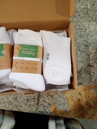 Șosete sport FALARY din bumbac alb, pentru bărbați și femei, pachet de 10 perechi, material respirabil, șosete scurte — set de 10 bucăți 5