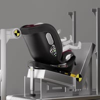 360°-ban Forgatható ISOFIX Gyerekülés i-Size (ECE R129/E4) Újszülöttől 12 Éves Korig, 40-150 cm, 0+1/2/3 Csoport, Hátrafelé Néző, Piros-Fekete 5