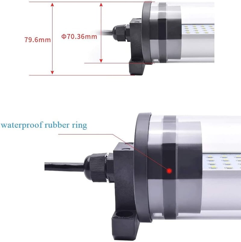 360° Forgatható CNC Munkalámpa - 18W LED Műhelylámpa Ipari Gépekhez, Garázsba - 500mm Vízálló Világítás 220V 1659 Lumen