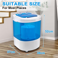 Display4top Kompakt Mini Mosógép 3kg Kapacitással, Kék 4