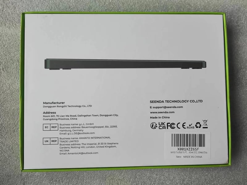 seenda Érintőpad PC-hez - Edzett Üveg Felületű Vezetékes Trackpad Alumínium Alappal, Nagy Pontosságú Navigáció Windows 10/11 Rendszerekhez (