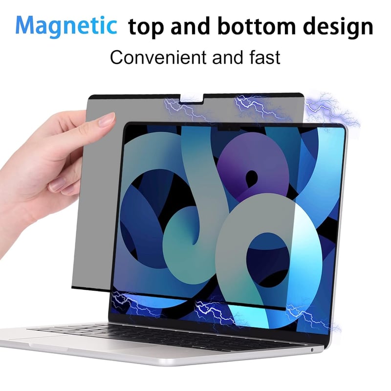MacBook Air 13.6" M2 2022 BlueSwan adatvédelmi szűrő, ultravékony képernyővédő és kamerafedél