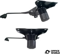 Placă de bază mecanică pentru scaun de birou OfficeWorld, placă metalică basculantă Tilt-B cu capacitate portantă de 200 kg, piesă de schimb scaun pivotant cu piston pe gaz reglabil Topstar, Ikea Ko 3
