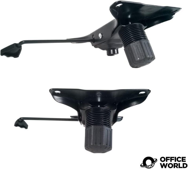 Placă de bază mecanică pentru scaun de birou OfficeWorld, placă metalică basculantă Tilt-B cu capacitate portantă de 200 kg, piesă de schimb scaun pivotant cu piston pe gaz reglabil Topstar, Ikea Ko