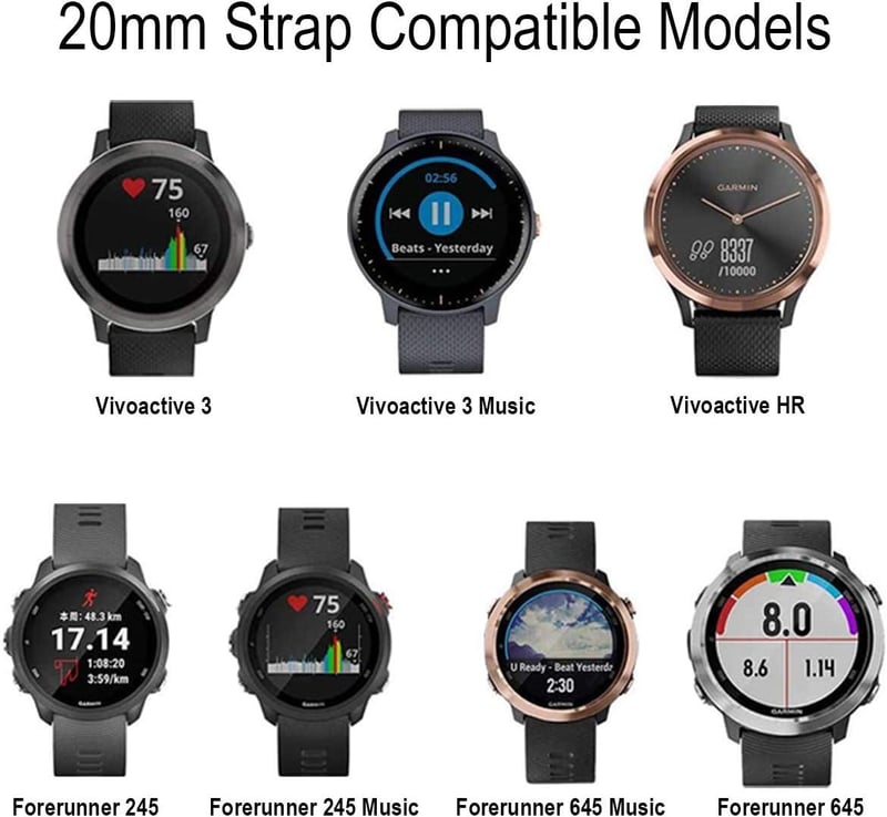 Garmin 20mm-es szilikon óraszíj Vivoactive, Venu és Forerunner modellekhez