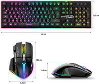 SPIRIT OF GAMER Ultimate 600 RGB vezeték nélküli gamer billentyűzet és egér szett - félmechanikus, 120 órás üzemidő, PC/PS4/PS5/Xbox kompati 9