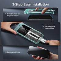 iPhone 14 Pro ESR Armorite edzett üveg képernyővédő fólia szett + kameravédő, 3db 2