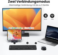 UGREEN Bluetooth billentyűzet-egér szett, vezeték nélküli, német kiosztás 4