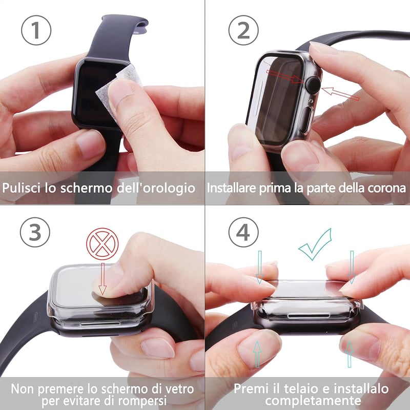 Apple Watch Series 7 41mm Védőtok - Misxi Ultravékony Edzett Üveg Átlátszó Tok