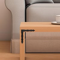 Antik Fekete L-alakú Sarokvas Szett - 10 db Lapos Szögvas Bútorokhoz, Asztalokhoz, Dekorációhoz - 100x100mm Acélötvözet Sarokpánt 4