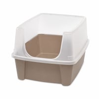 RANYPET CLH-12 Fedeles Macskatoalett BPA-mentes PP Anyag 48,5x38x30,5 cm Taupe Bézs Szín — lapát hiányzik (állapot: lásd a 2. képet) 1