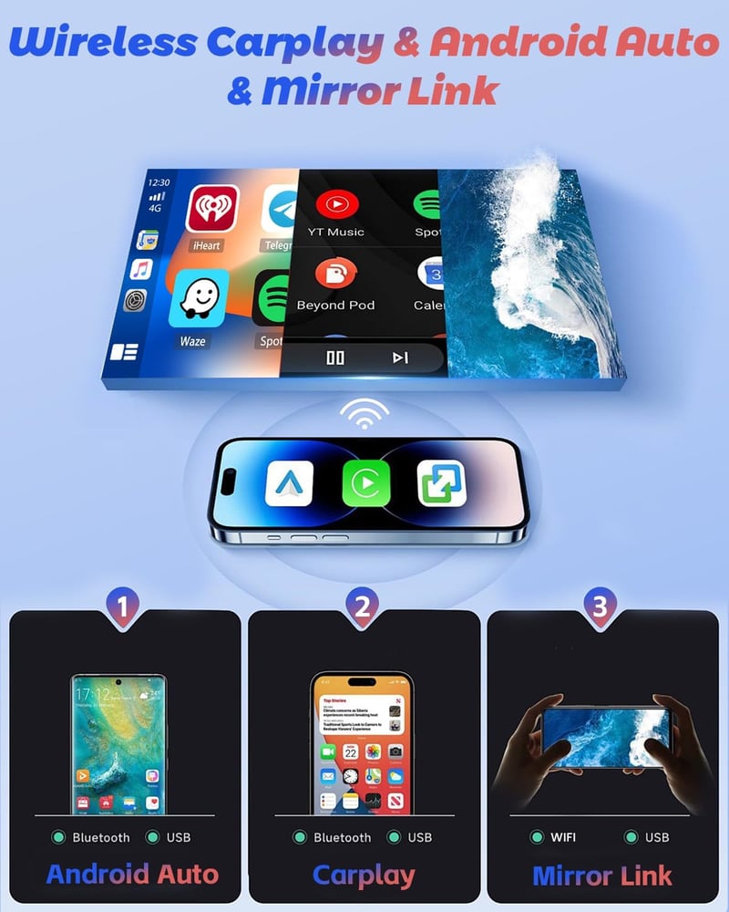 Hikity [2+64GB] Android 13 Autórádió 10.1" Érintőképernyővel - Vezeték Nélküli CarPlay, GPS, Bluetooth, WiFi - Mitsubishi ASX, Citroen C4, P