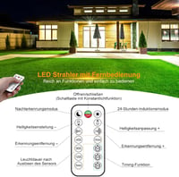 MEIKEE 35W LED Reflektor Mozgásérzékelővel és Távirányítóval - 3000 Lumen, IP66 Vízálló, 3 Üzemmód, Állítható Fényerő, Időzítő Funkció, Kert 5