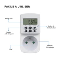 EXTRASTAR Programozható Digitális Időzítő Konnektor - Elektromos Aljzat Időzítéssel Otthoni Készülékekhez 5