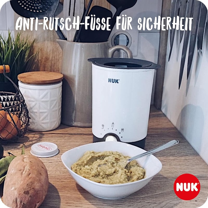 NUK Thermo 3-in-1 cumisüveg melegítő - Biztonságos és gyors melegítés, kiolvasztás és melegen tartás cumisüvegekhez és bébiételes üvegekhez