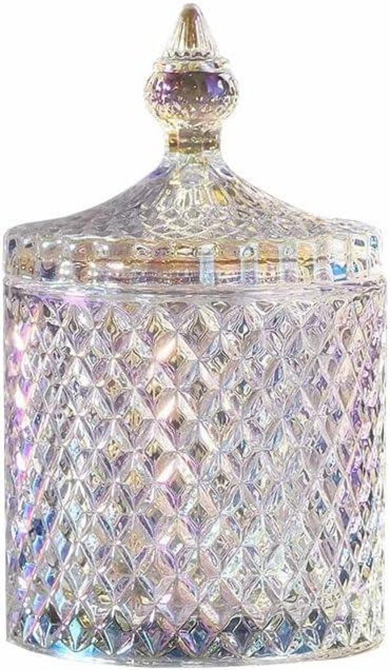 Elegáns Üveg Bonbonier Fedővel - Esküvői Asztaldekoráció