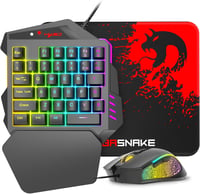 ATTACK SHARK PS4 Billentyűzet és Egér Szett - Kompatibilis PS3, PS4, Xbox One, Xbox 360, Nintendo Switch Konzolokkal - 3200 DPI RGB  1