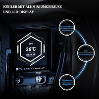Thermalright Frozen Vision 360 Fekete Vízhűtéses CPU Hűtő LCD Kijelzővel AMD/Intel 4