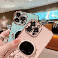 Samsung Galaxy A71 rózsaszín űrhajós tok rejtett állvánnyal 3