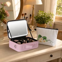 Set za savršen make-up kutak: 1x kozmetička torbica + 1x LED ogledalo za šminkanje 1