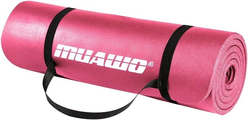 Muawo Prémium Fitness Matrac - Extra Vastag (1,5 cm) és Hosszú (190 cm) Csúszásmentes Edzőszőnyeg Jógához, Tornához, Kültéri-Beltéri Használ