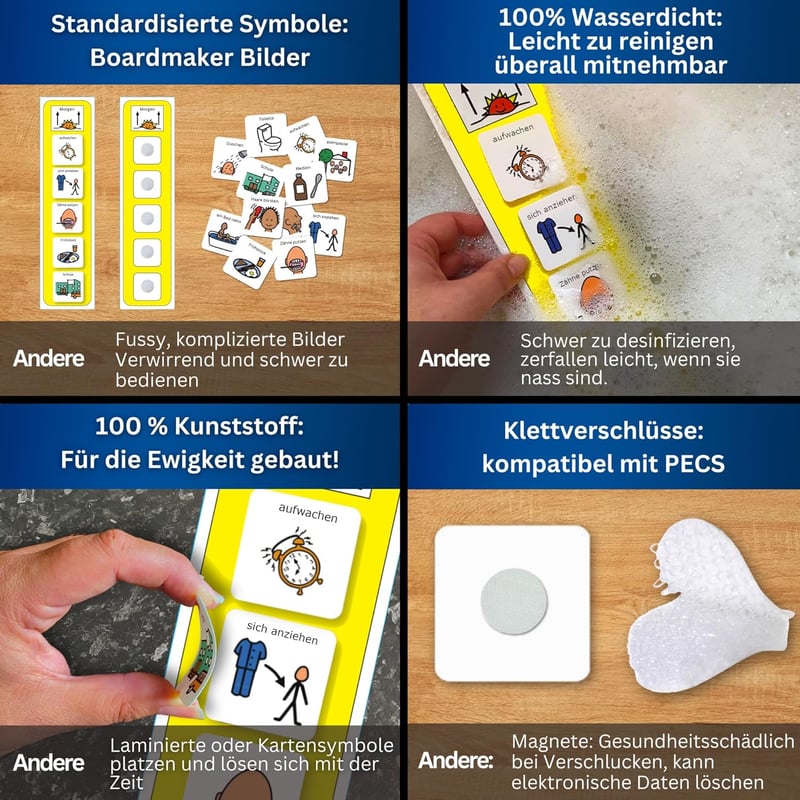Autista és ADHD-s gyerekeknek: 12 kártyás vizuális napirend tervező