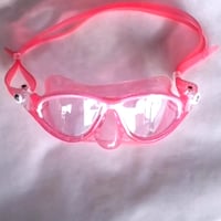 Dječja ronilačka maska Cressi Moon Kid za djecu od 7 do 15 godina, rozo-bijela, leće otporne na ogrebotine, podesive kopče, maska za ronjenje s disalicom 2