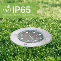 Joomer 12 db-os LED-es napelemes kerti lámpa szett, fehér fényű, vízálló 5