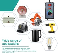 Ailao 230V Fordulatszám Szabályozó 4000W - Sarokcsiszolóhoz, Fúrógéphez, Körfűrészhez - Feszültségszabályzó Kéziszerszámokhoz 7