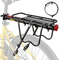West Biking Alumínium Kerékpár Csomagtartó - Univerzális Hátsó Tartó 50kg Teherbírással, 24-29" Kerekekhez, MTB, Országúti és Fat Bike Kompa 1