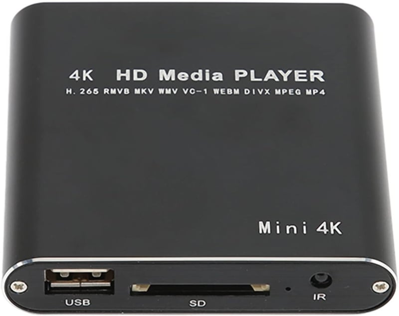 Bewinner 4K médialejátszó - Hordozható HDMI/USB lejátszó 5TB-ig, távirányítóval