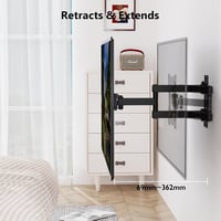 BONTEC Dönthető és Forgatható TV Fali Tartó 13-43 Colos LED/LCD/OLED TV-hez és Monitorhoz, 35 kg Teherbírással, VESA 200x200 mm 4