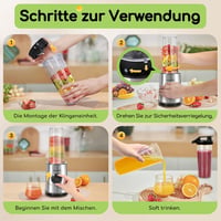 Aigostar Turmixgép 1L Smoothie Készítő, 600ml Palackkal, 350W 7