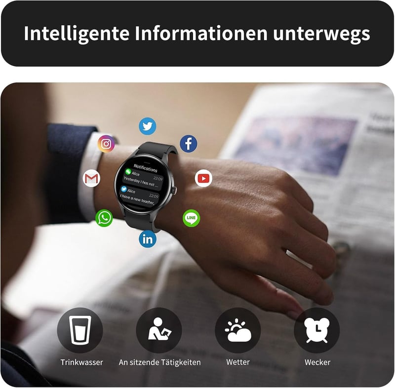 BingoFit AMOLED okosóra telefonos funkcióval, pulzusmérővel és 50+ sportmóddal