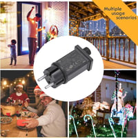 Sunshine smile EU Adapter - 12V IP44 Vízálló Transzformátor LED Fényfüzérekhez, Kültéri-Beltéri Használatra, Fekete 4