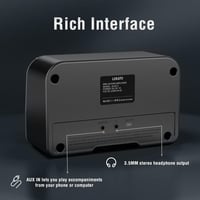LEKATO 5W Mini Gitárerősítő Kettős Hangszóróval - Hordozható Elektromos Gitár Kombó Erősítő Clean és Overdrive Csatornával, Bluetooth 5.0, Ú 3