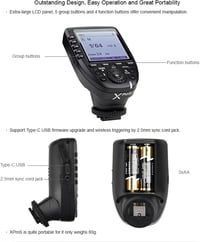 Godox Xpro-S 2.4GHz Vezeték Nélküli Vaku Kioldó Sony Kamerákhoz - 1/8000s HSS TTL Távkioldó A7II A7 A99 A9 A7R ILCE-600L Kompatibilis 6