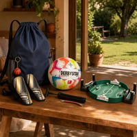 Početnički nogometni set: mini stolni nogomet + štitnici L + lopta br. 3 + pumpa + ruksak za loptu 1