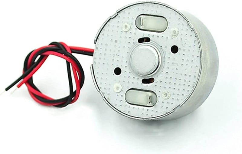 Leloo 5db Mini DC Motor 2mm - 1.5-6V Kefe Motor 1200 RPM - Mikro 300 Napelemes Motor Barkács Alkatrész DIY Projektekhez - Fém Ház