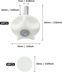 Homsyway 6 darabos ágy- és bútorrögzítő csavarkészlet 7