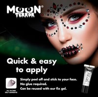 Moon Terror Fesztivál Arcékszer Szett - Többszínű Kristály Matrica, Ideiglenes Tetoválás, SFX Smink 3