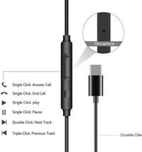 Căști USB-C BASS rezistente la apă cu microfon și control al volumului 3