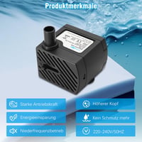 Halkjáratú 3W-os Mini Vízpumpa 180L/H - Akváriumokhoz, Kis Tavakhoz 3